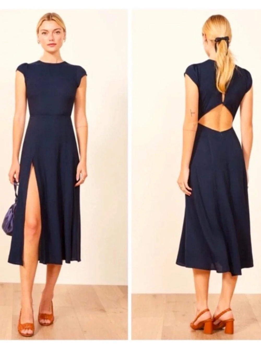 Reformation Gavin Dress - Navy Size 0